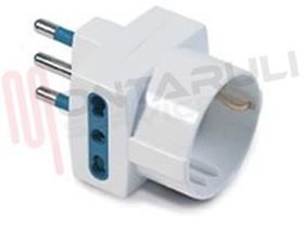 Visualizza i dettagli per ADATTATORE TRIPLO/SCHUKO 10A 2P+T BIANCO Immagine di ADATTATORE TRIPLO/SCHUKO 10A 2P+T BIANCO