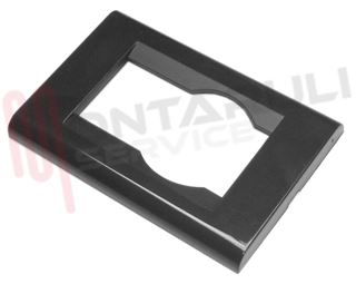 Immagine di PLACCA RETANGOLARE UNEL + 1 POSTO NERA