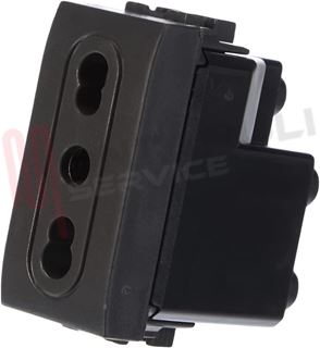 Immagine di PRESA 2P+T 10/16A NERA LIFE ADATTABILE LIVING INTERNATIONAL