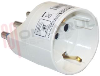 Immagine di ADATTATORE SCHUKO 16A 2P+T BIANCO