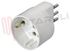 Immagine di ADATTATORE SCHUKO 10A 2P+T BIANCO