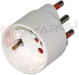 Visualizza i dettagli per ADATTATORE SCHUKO 16A 2P+T BIANCO Immagine di ADATTATORE SCHUKO 16A 2P+T BIANCO