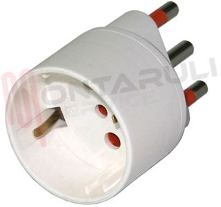 Immagine di ADATTATORE SCHUKO 16A 2P+T BIANCO