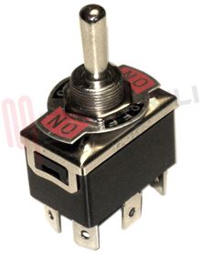 Visualizza i dettagli per INTERRUTTORE METALLICO A LEVA DEVIATO 6C A FASTON Immagine di INTERRUTTORE METALLICO A LEVA DEVIATO 6C A FASTON