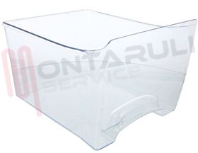 Visualizza i dettagli per CASSETTO VERDURA TRASPARENTE 235X305X168/195MM. Immagine di CASSETTO VERDURA TRASPARENTE 235X305X168/195MM.