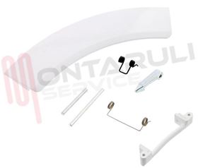 Visualizza i dettagli per KIT MANIGLIA OBLO' ASCIUGATRICE BIANCA L=21,7CM. Immagine di KIT MANIGLIA OBLO' ASCIUGATRICE BIANCA L=21,7CM.