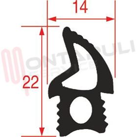 Visualizza i dettagli per GUARNIZIONE PORTA FORNO 2000MM. Immagine di GUARNIZIONE PORTA FORNO 2000MM.