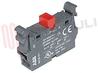 Immagine di CONTATTO AUSILIARIO NC PER PULSANTI MCB-01 ROSSO