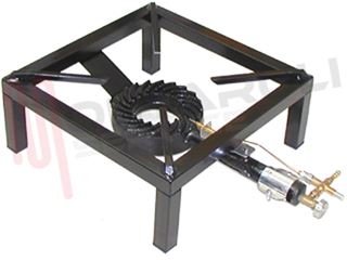 Immagine di FORNELLONE 40X40CM. BRUCIATORE GHISA VALVOLATO GPL