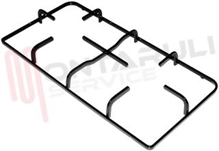 Immagine di GRIGLIA 2 FUOCHI PIATTINA 458X229MMX45MM. NERA SAMET