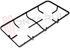 Immagine di GRIGLIA 2 FUOCHI PIATTINA 458X229MMX45MM. NERA SAMET