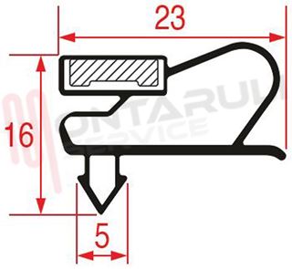 Immagine di GUARNIZIONE MAGNETICA 4L GRIGIA 1635X525MM. SEZ.1011