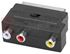 Immagine di ADATTATORE SCART 21 POLI+SWITCH IN-OUT /3 RCA FEMM.