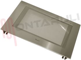 Visualizza i dettagli per VETRO FORNO ESTERNO COMPLETO 595X455MM. Immagine di VETRO FORNO ESTERNO COMPLETO 595X455MM.