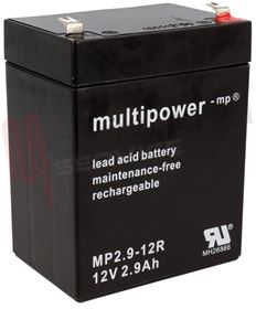 Visualizza i dettagli per BATTERIA 12V 2,9AH AL PIOMBO MP2.9-12R Immagine di BATTERIA 12V 2,9AH AL PIOMBO MP2.9-12R