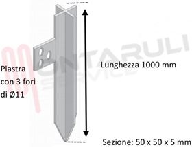 Visualizza i dettagli per DISPERSORE DI TERRA A CROCE PESANTE 1MT. SP. 5 Immagine di DISPERSORE DI TERRA A CROCE PESANTE 1MT. SP. 5