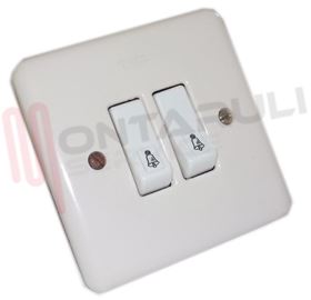 Visualizza i dettagli per DOPPIO PULSANTE INCASSO C/PLACCA BIANCA Immagine di DOPPIO PULSANTE INCASSO C/PLACCA BIANCA