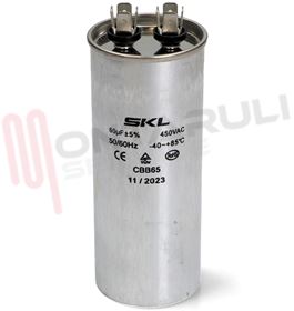 Visualizza i dettagli per CONDENSATORE METALLICO 60MF 450VAC X CONDIZIONATORI Immagine di CONDENSATORE METALLICO 60MF 450VAC X CONDIZIONATORI