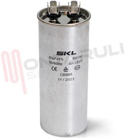 Visualizza i dettagli per CONDENSATORE METALLICO 65MF 450VAC X CONDIZIONATORI Immagine di CONDENSATORE METALLICO 65MF 450VAC X CONDIZIONATORI