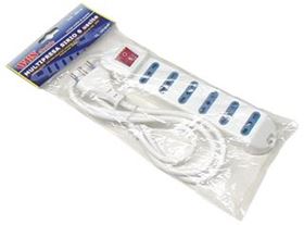 Visualizza i dettagli per PRESA MULTIPLA 6PR. BIVALENTE C/CAVO+INT. 2P+T 16A BIANCA Immagine di PRESA MULTIPLA 6PR. BIVALENTE C/CAVO+INT. 2P+T 16A BIANCA