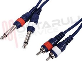 Visualizza i dettagli per CAVO AUDIO 2 RCA MASCHIO / 2 JACK MASCHIO 6,35MM MT.3 MONO Immagine di CAVO AUDIO 2 RCA MASCHIO / 2 JACK MASCHIO 6,35MM MT.3 MONO
