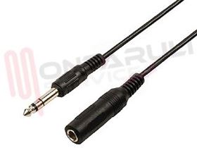 Visualizza i dettagli per CAVO AUDIO JACK MASC. 6,35MM / JACK 6,35MM FEMM. MT.5 STEREO Immagine di CAVO AUDIO JACK MASC. 6,35MM / JACK 6,35MM FEMM. MT.5 STEREO