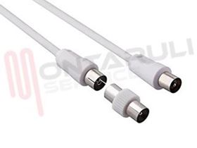 Visualizza i dettagli per CAVO ANTENNA 1,50MT MAS-FEM DRITTO A DRITTO BIANCO C/ADAT. Immagine di CAVO ANTENNA 1,50MT MAS-FEM DRITTO A DRITTO BIANCO C/ADAT.