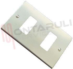 Visualizza i dettagli per PLACCA RETTANGOLARE 2 TASTI ALLUMINIO ANODIZZATA Immagine di PLACCA RETTANGOLARE 2 TASTI ALLUMINIO ANODIZZATA