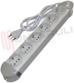 Visualizza i dettagli per PRESA MULTIPLA 6PR. SCHUKO CON CAVO 3X1MMQ 1,5 MT. Immagine di PRESA MULTIPLA 6PR. SCHUKO CON CAVO 3X1MMQ 1,5 MT.