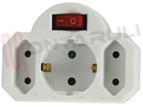 Visualizza i dettagli per ADATTATORE SCHUKO 1 PR.SCHUKO+2 PR. 2X6A 16A C/INTERR. Immagine di ADATTATORE SCHUKO 1 PR.SCHUKO+2 PR. 2X6A 16A C/INTERR.