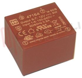Visualizza i dettagli per TRASFORMATORE 47164 A SALDARE 12VDC 5W SCHEDE ELETTRONICHE Immagine di TRASFORMATORE 47164 A SALDARE 12VDC 5W SCHEDE ELETTRONICHE