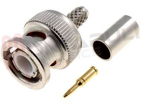 Visualizza i dettagli per BNC MASCHIO DRITTO A CRIMPARE Ø6MM. Immagine di BNC MASCHIO DRITTO A CRIMPARE Ø6MM.