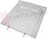 Immagine di COPERCHIO COMPLETO CON MANIGLIA LAVATRICE BIANCO 400X460MM.