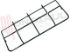 Immagine di GRIGLIA 2 FUOCHI PIATTINA 460X225X42MM. NERA SMEG
