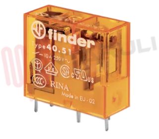 Immagine di MINIRELE' 1 SCAMBIO 10A 6V AC PER CIRCUITO STAMPATO