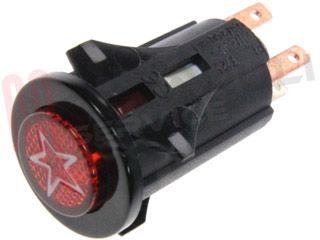 Immagine di PULSANTE + LAMPADA SPIA NERO 4 CONTATTI