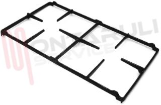 Immagine di GRIGLIA 2 FUOCHI GHISA 433X260MM. ELBA DELONGHI NERA