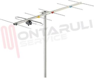 Immagine di ANTENNA TV VHF CONN. F B.3 6 ELEMENTI  CANALE E5E12 6E512
