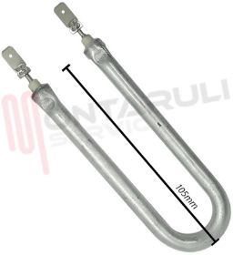 Visualizza i dettagli per RESISTENZA CALDAIA MACCHINA CAFFE' 650W U=105MM. T=126MM. Immagine di RESISTENZA CALDAIA MACCHINA CAFFE' 650W U=105MM. T=126MM.