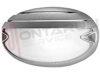 Immagine di PLAFONIERA 1X60W CHIP GRILL 25 E27 OVALE GRIGIA