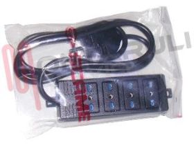 Visualizza i dettagli per PRESA MULTIPLA 4PR. BIVALENTE C/CAVO 2P+T 16A NERA Immagine di PRESA MULTIPLA 4PR. BIVALENTE C/CAVO 2P+T 16A NERA