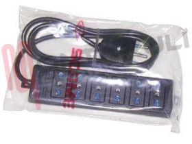 Visualizza i dettagli per PRESA MULTIPLA 6PR. BIVALENTE 16A CON CAVO NERA SCAME Immagine di PRESA MULTIPLA 6PR. BIVALENTE 16A CON CAVO NERA SCAME