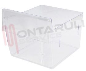 Visualizza i dettagli per CASSETTO VERDURA TRASPARENTE 290X235X180/225MM. Immagine di CASSETTO VERDURA TRASPARENTE 290X235X180/225MM.