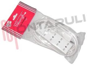 Visualizza i dettagli per PRESA MULTIPLA 4PR. BIVALENTE 16A CON CAVO BIANCA Immagine di PRESA MULTIPLA 4PR. BIVALENTE 16A CON CAVO BIANCA