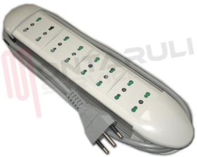 Visualizza i dettagli per PRESA MULTIPLA 8PR. BIVALENTI CON CAVO 3X1MMQ 1,5 MT. Immagine di PRESA MULTIPLA 8PR. BIVALENTI CON CAVO 3X1MMQ 1,5 MT.