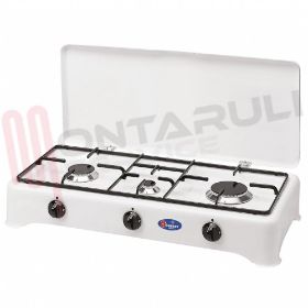 Visualizza i dettagli per FORNELLO 3 FUOCHI GRIGLIA PIATTINA METANO Immagine di FORNELLO 3 FUOCHI GRIGLIA PIATTINA METANO