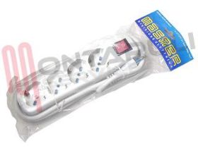 Visualizza i dettagli per PRESA MULTIPLA 4PR. BIV/SCHUK CON CAVO E INTERRUTTORE BIANCA Immagine di PRESA MULTIPLA 4PR. BIV/SCHUK CON CAVO E INTERRUTTORE BIANCA