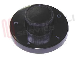 Immagine di MANOPOLA COMMUTATORE NERA PIASTRA ELETTRICA D.6MM.