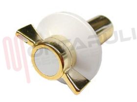 Visualizza i dettagli per MANOPOLA FUOCO BIANCA/ORO D.6MM. Immagine di MANOPOLA FUOCO BIANCA/ORO D.6MM.