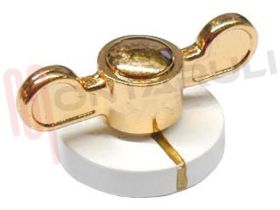 Visualizza i dettagli per MANOPOLA RUSTICA FUOCO BIANCA-DORATA D.8MM. Immagine di MANOPOLA RUSTICA FUOCO BIANCA-DORATA D.8MM.